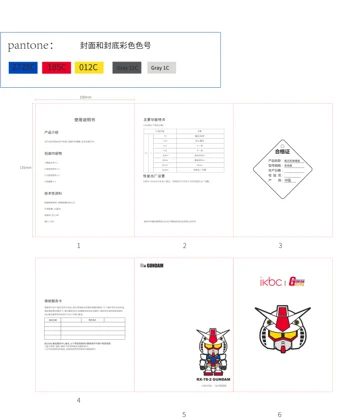 高达2.0 有线说明书原稿预览